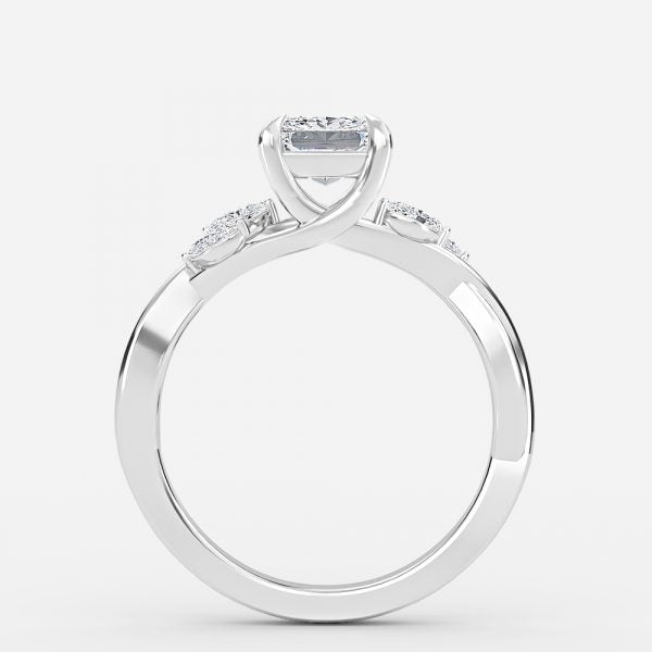 Calista Princess Unique Moissanite Engagement Ring