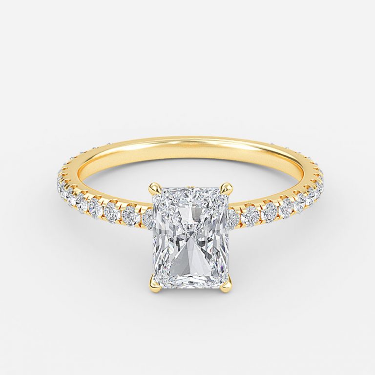 Astrid Radiant Hidden Halo Moissanite Engagement Ring