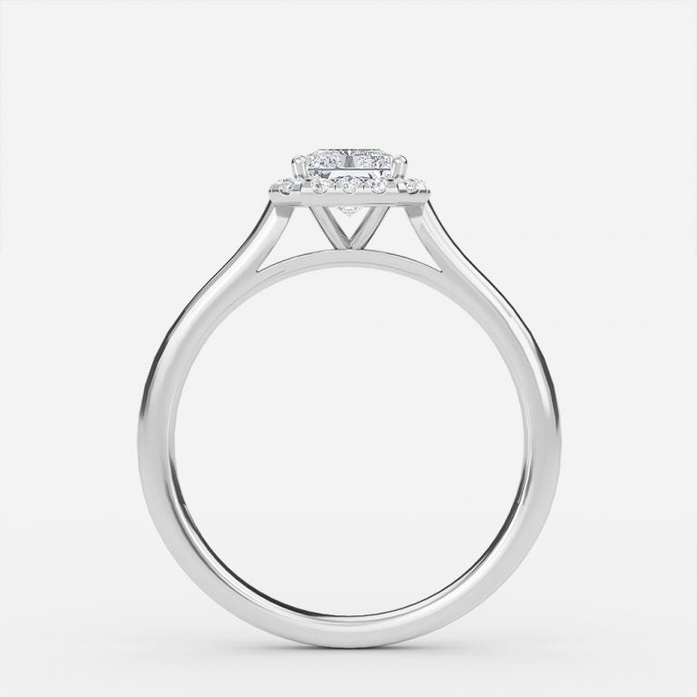 Louisa Radiant Halo Moissanite Engagement Ring