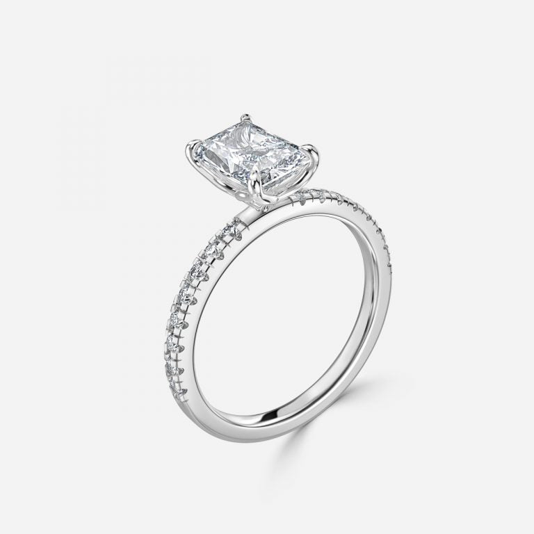 Tamara Radiant Diamond Band Moissanite Engagement Ring