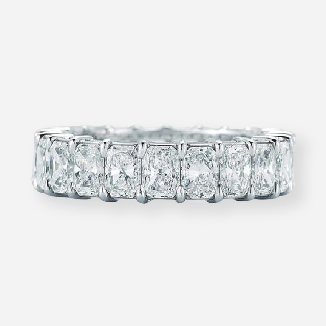 Classic Radiant Moissanite Eternity Band