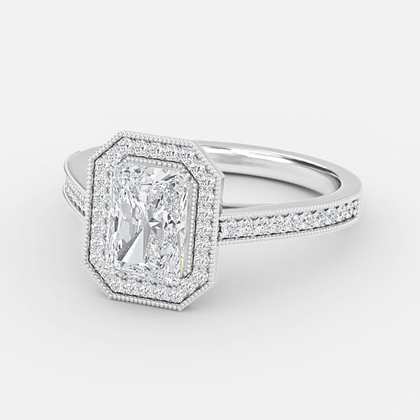 Haven Radiant Halo Moissanite Engagement Ring