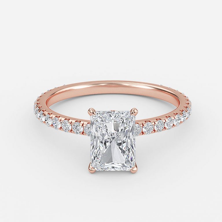 Astrid Radiant Hidden Halo Moissanite Engagement Ring