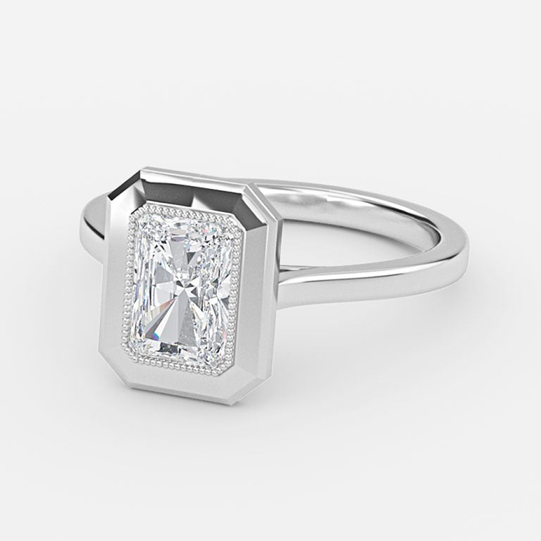 Amelie Radiant Bezel Moissanite Engagement Ring