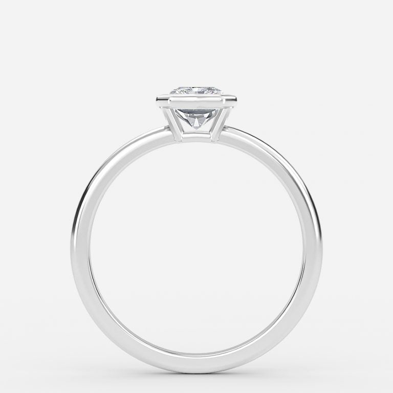 Alina Radiant Bezel Moissanite Engagement Ring