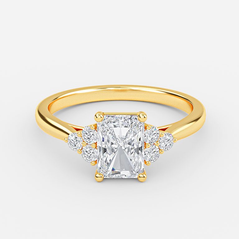 Aviva Radiant Cluster Moissanite Engagement Ring