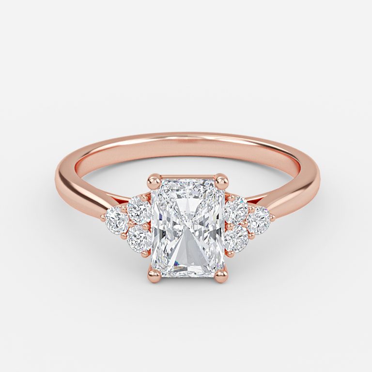 Aviva Radiant Cluster Moissanite Engagement Ring