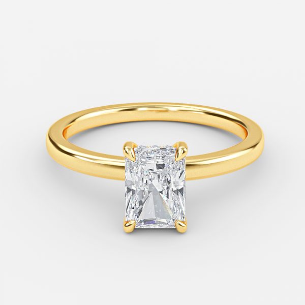 Idra Radiant Hidden Halo Moissanite Engagement Ring