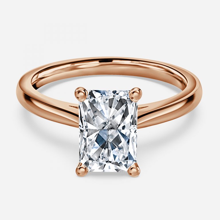 Yuna Radiant Solitaire Moissanite Engagement Ring