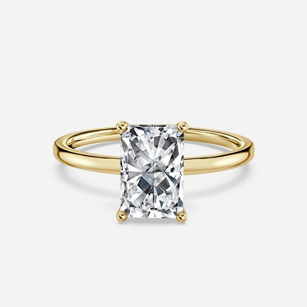 Dasha Radiant Solitaire Moissanite Engagement Ring