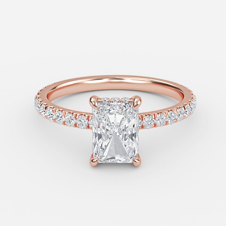 Siobhan Radiant Hidden Halo Moissanite Engagement Ring