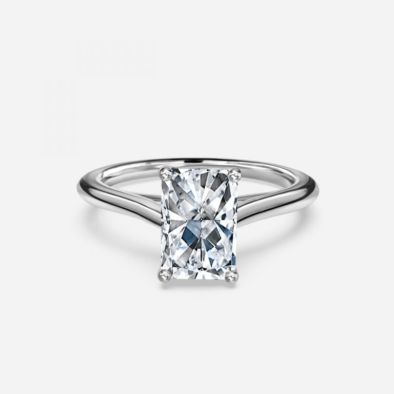 Lyla Radiant Solitaire Moissanite Engagement Ring