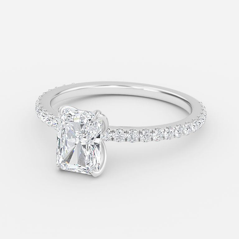 Tamara Radiant Diamond Band Moissanite Engagement Ring