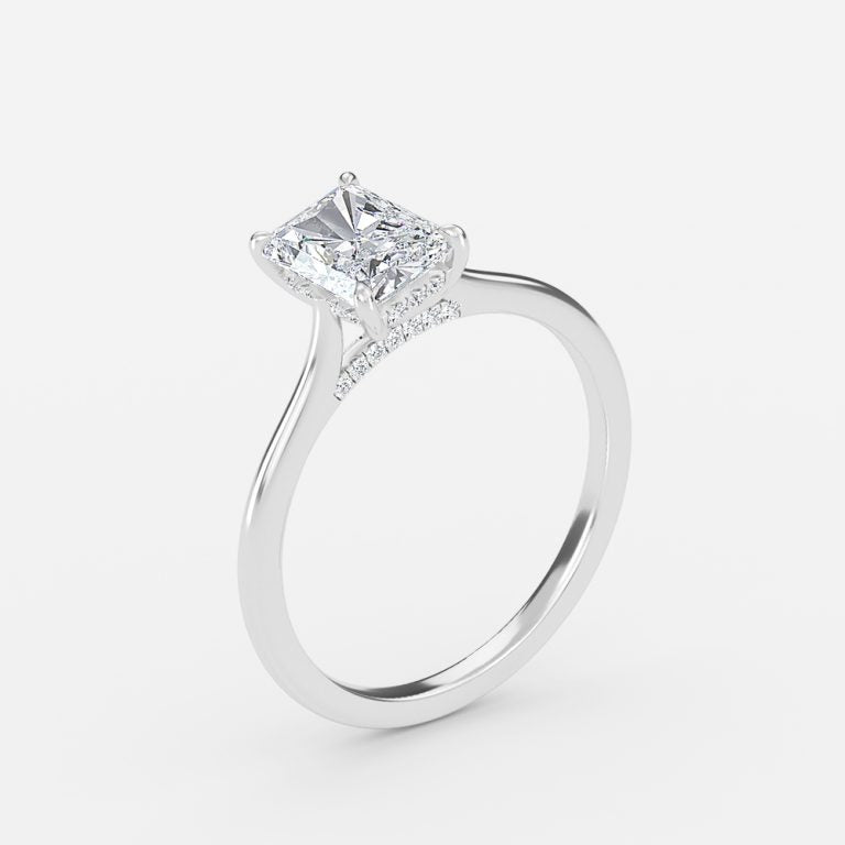 Pandora Radiant Hidden Halo Moissanite Engagement Ring