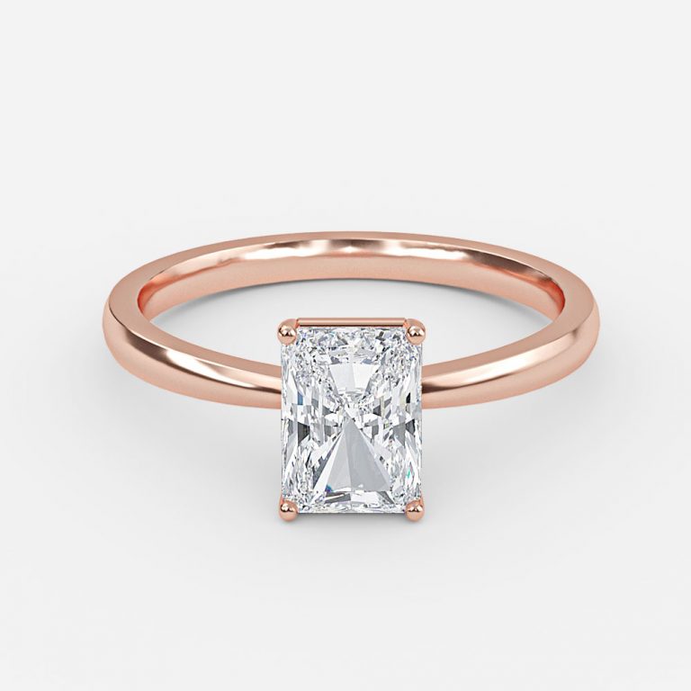 Idalia Radiant Solitaire Moissanite Engagement Ring