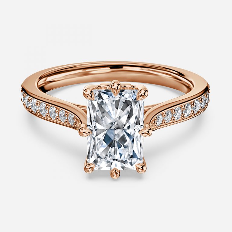 Bellatrix Radiant Vintage Inspired Moissanite Engagement Ring