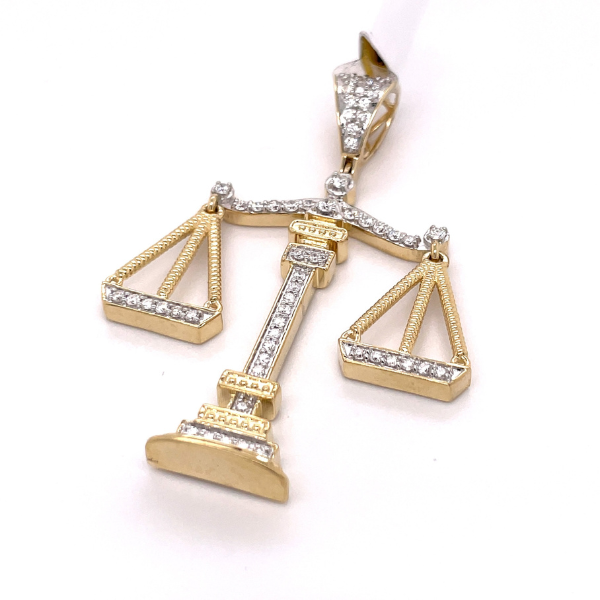 0.91 CT Moissanite Iced Out Scale Pendant