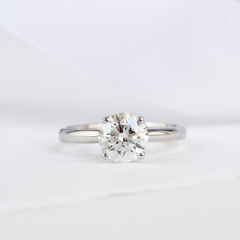 Katherine Round Solitaire Moissanite Engagement Ring