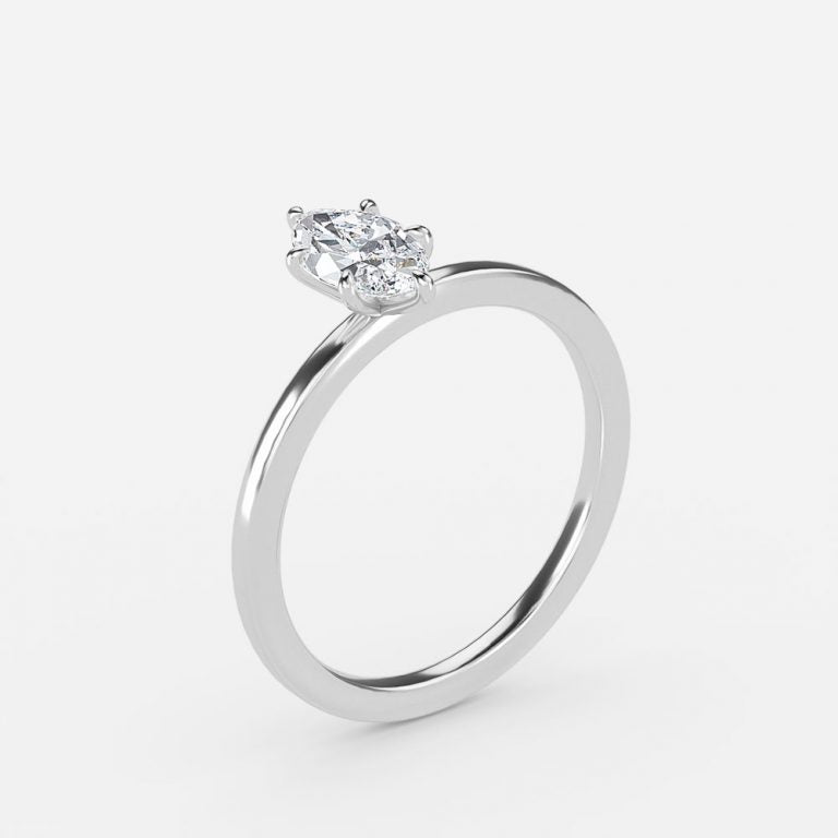 Katherine Marquise Solitaire Moissanite Engagement Ring