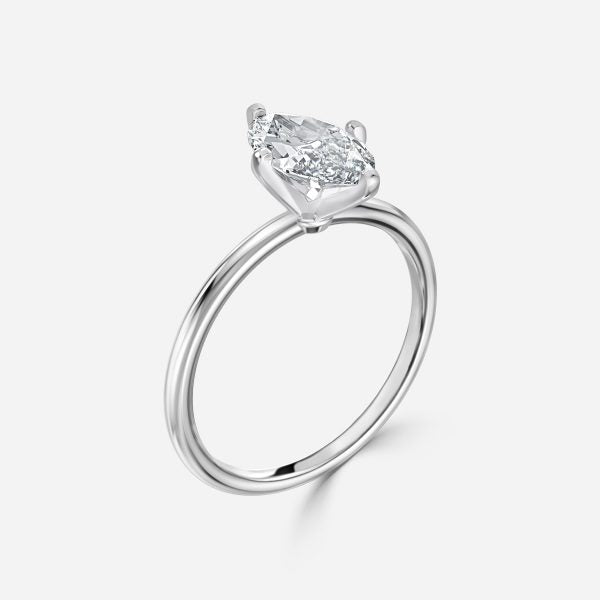 Arlette Marquise Solitaire Moissanite Engagement Ring