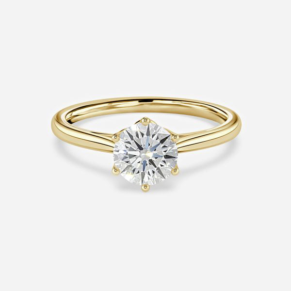 Nari Round Solitaire Moissanite Engagement Ring