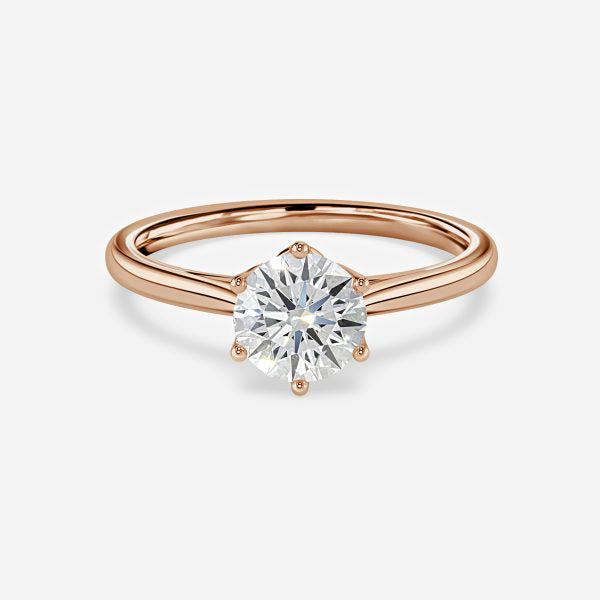 Nari Round Solitaire Moissanite Engagement Ring