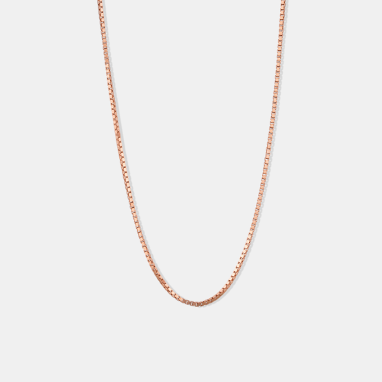 18K Rose Gold Box Chain