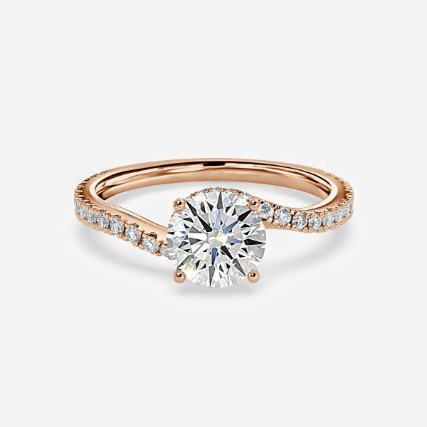 Paloma Round Hidden Halo Moissanite Engagement Ring