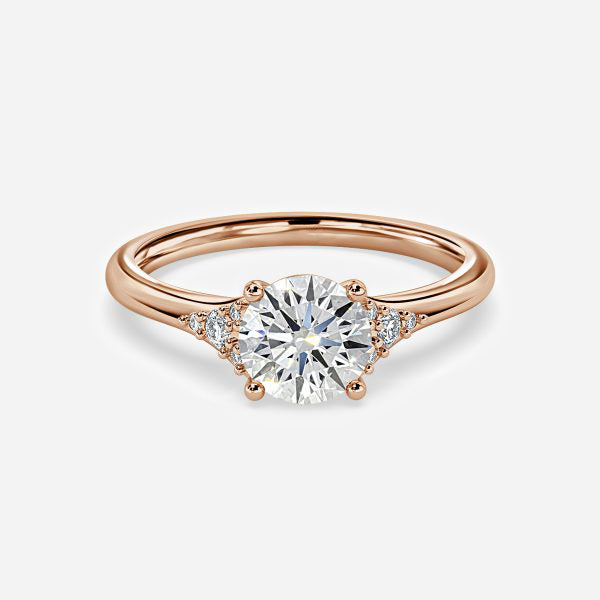 Aurelia Round Three Stone Moissanite Engagement Ring