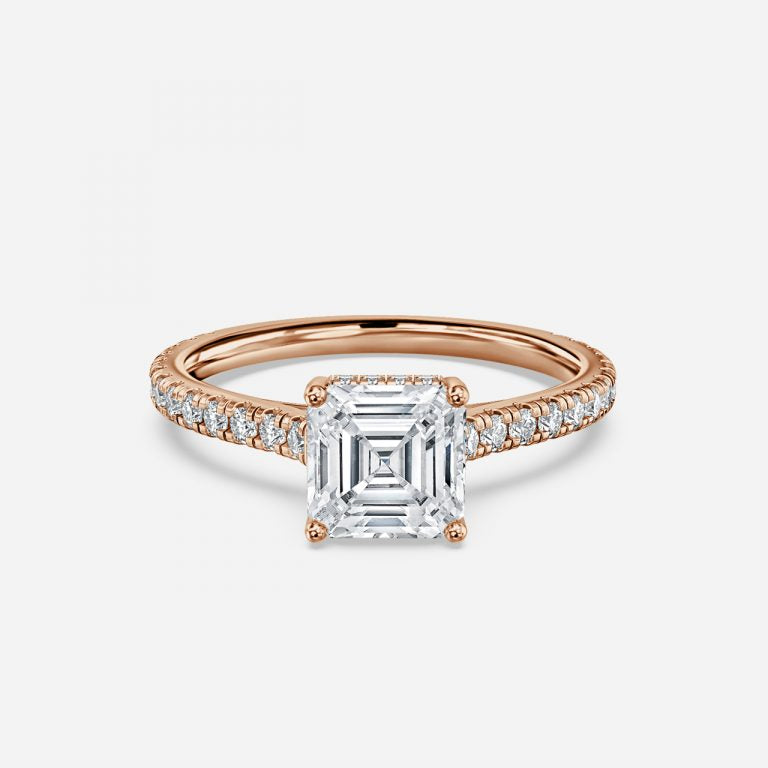 Tamsin Asscher Hidden Halo Moissanite Engagement Ring