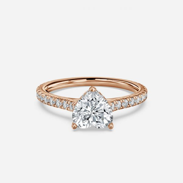 Tamsin Heart Hidden Halo Moissanite Engagement Ring