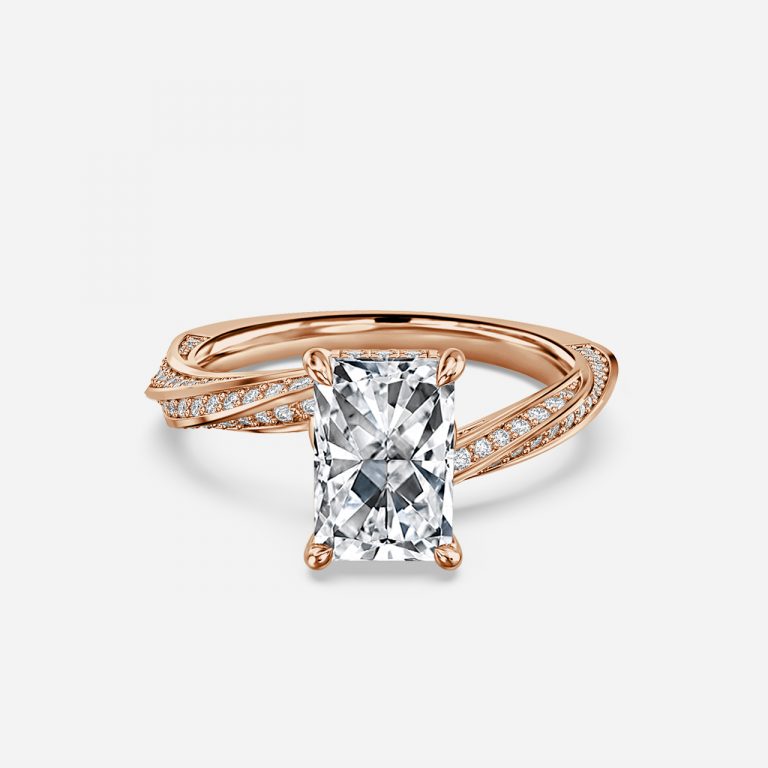 Weston Radiant Hidden Halo Moissanite Engagement Ring