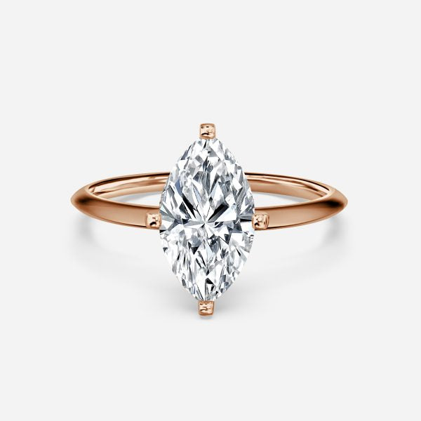 Arlette Marquise Solitaire Moissanite Engagement Ring