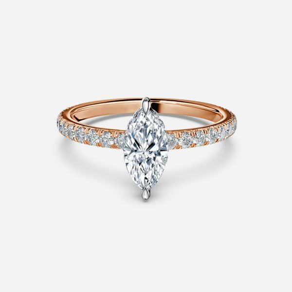 Norah Marquise Hidden Halo Moissanite Engagement Ring