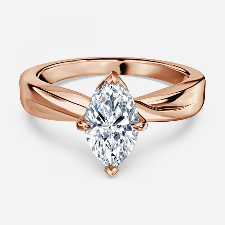 Noelle Marquise Solitaire Moissanite Engagement Ring