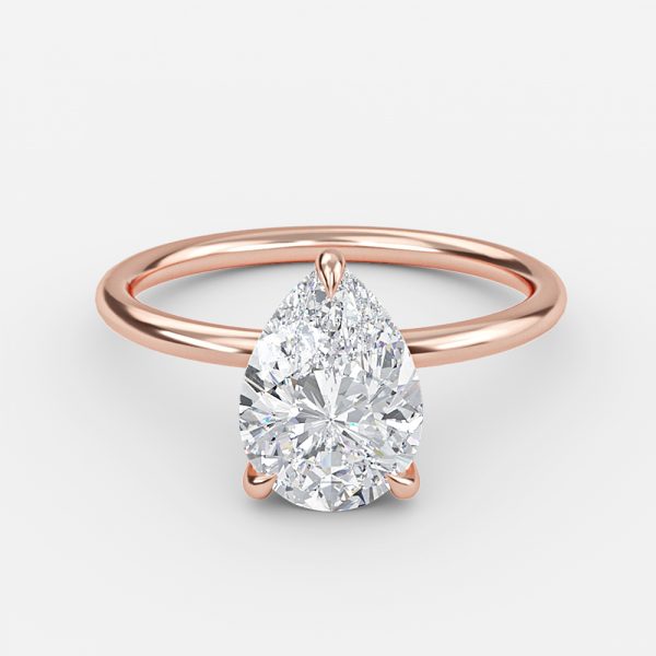 Alara Pear Solitaire Moissanite Engagement Ring