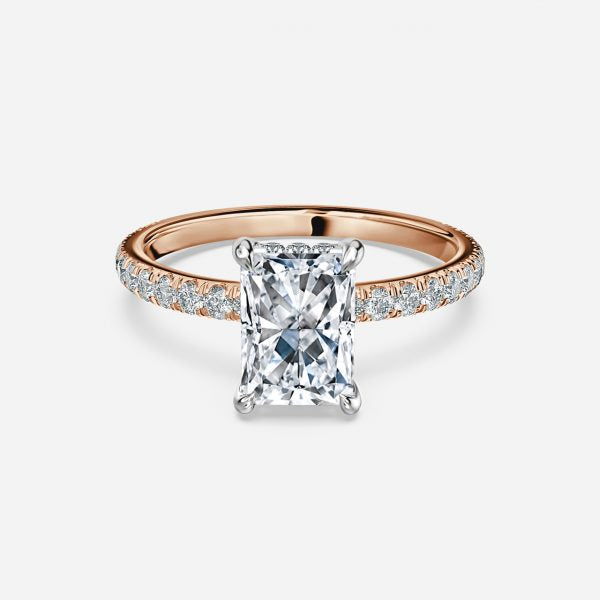 Norah Radiant Hidden Halo Moissanite Engagement Ring