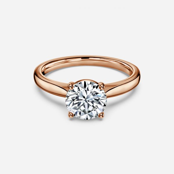 Odessa Round Solitaire Moissanite Engagement Ring