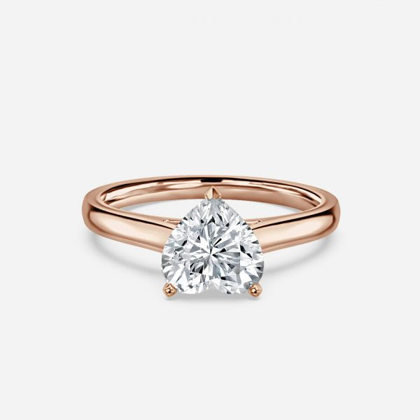 Bernadette Heart Solitaire Moissanite Engagement Ring