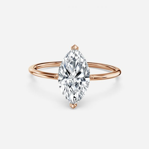 Ailani Marquise Solitaire Moissanite Engagement Ring