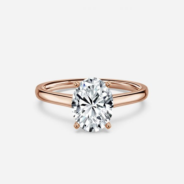 Bernadette Oval Solitaire Moissanite Engagement Ring