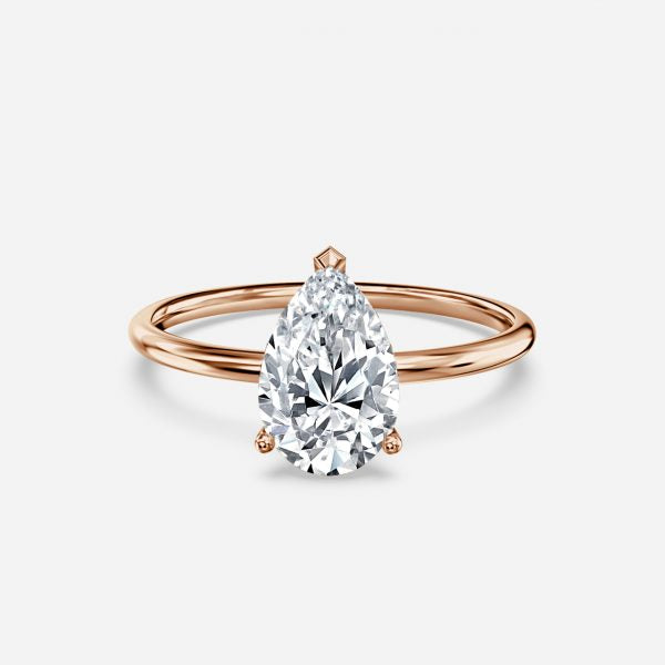 Ailani Pear Solitaire Moissanite Engagement Ring