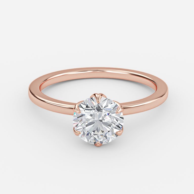 Jana Round Solitaire Moissanite Engagement Ring