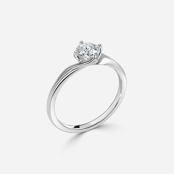 Hesper Round Solitaire Moissanite Engagement Ring