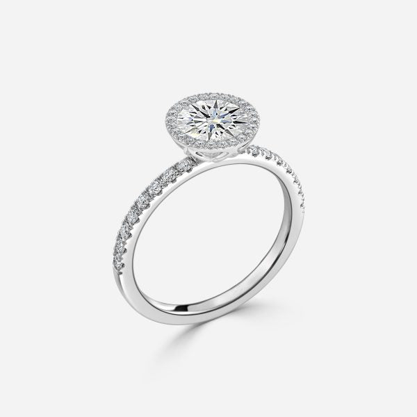 Tatienne Round Halo Moissanite Engagement Ring