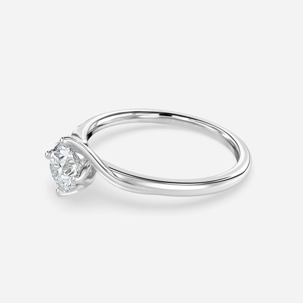 Hesper Round Solitaire Moissanite Engagement Ring