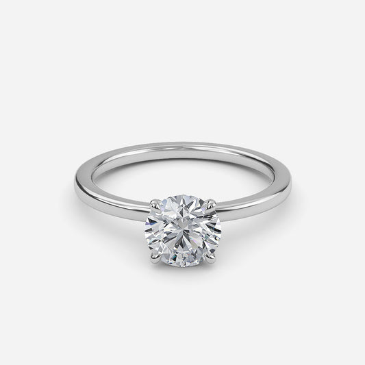 Katherine Round Solitaire Moissanite Engagement Ring