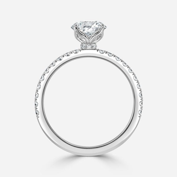 Liviana Round Hidden Halo Moissanite Engagement Ring