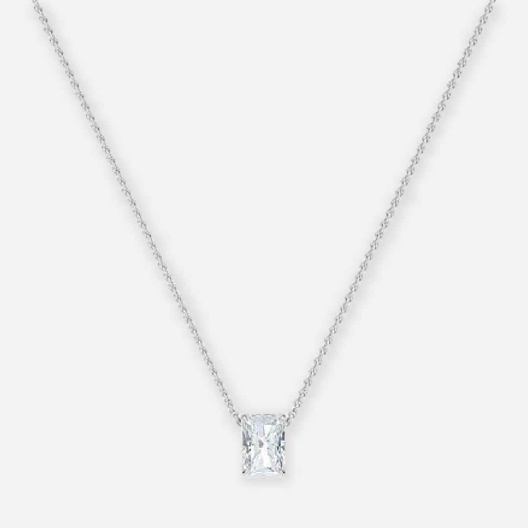 Radiant Moissanite Solitaire Pendant