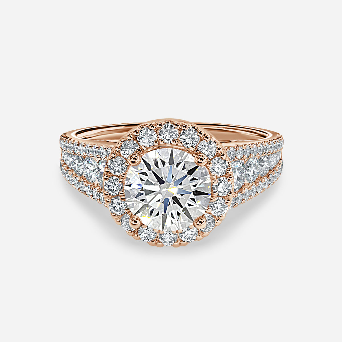 Ember Round Halo Moissanite Engagement Ring